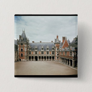 Bóton Quadrado 5.08cm Fachada da asa de Louis XII, 1498-1503