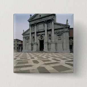 Bóton Quadrado 5.08cm Fachada da igreja, construída 1564-80, i feito