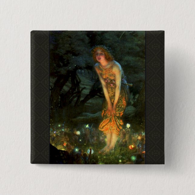 Bóton Quadrado 5.08cm Fadas do Círculo Láteo Fairies no meio da véspera  (Frente)