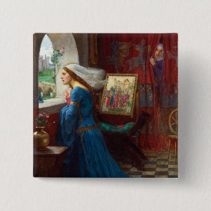 Bóton Quadrado 5.08cm Fair Rosamund c. 1916, por John William Waterhouse