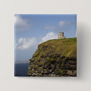 Bóton Quadrado 5.08cm Falésias de Moher e Torre de O'Brien.