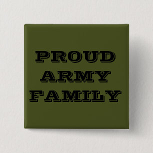 Bóton Quadrado 5.08cm Família do Exército Orgulhoso Button