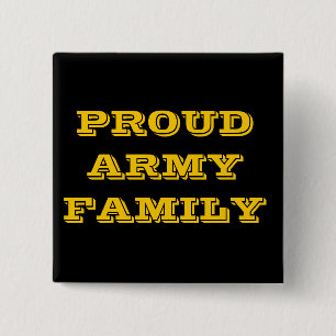 Bóton Quadrado 5.08cm Família do Exército Orgulhoso de Button