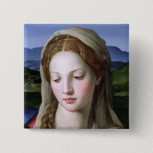 Bóton Quadrado 5.08cm Família santamente com St Anne e o St John