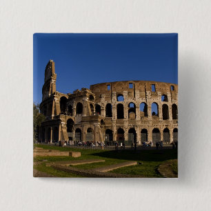 Bóton Quadrado 5.08cm Famous Colosseum in Roma Italy Landmark 2