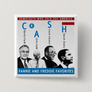 Bóton Quadrado 5.08cm Fannie E Freddie