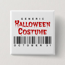 Bóton Quadrado 5.08cm Fantasias Genéricas de Halloween com Código de Bar
