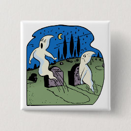 Bóton Quadrado 5.08cm Fantasma