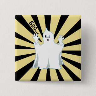 Bóton Quadrado 5.08cm Fantasma Trumpy Fofo Radiante