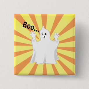 Bóton Quadrado 5.08cm Fantasma Trumpy Fofo Radiante