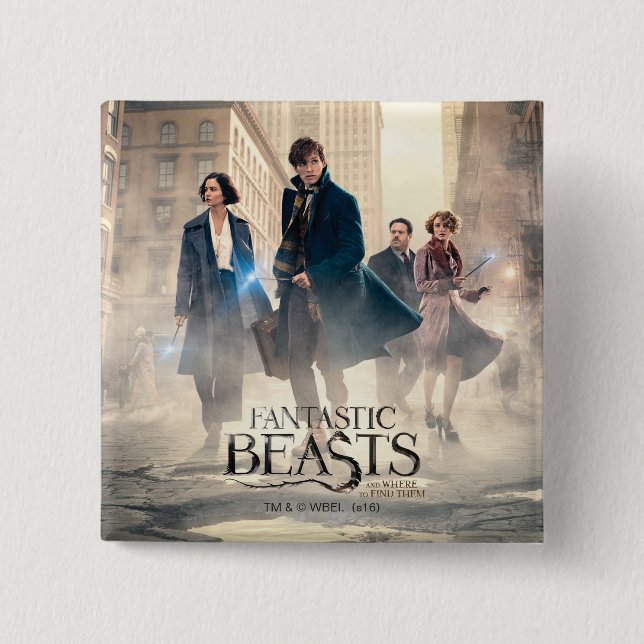 Bóton Quadrado 5.08cm FANTASTIC BEASTS AND WHERE TO FIND THEM™ City Fog (Frente)