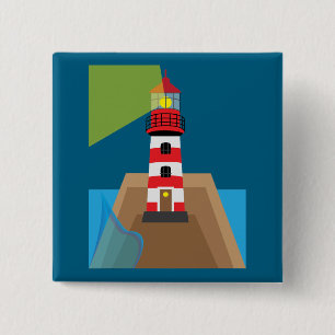 Bóton Quadrado 5.08cm Farol