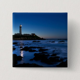 Bóton Quadrado 5.08cm Farol Half Moon Bay do ponto do pombo, Ca