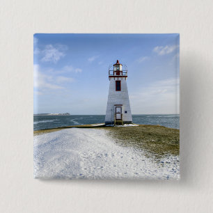 Bóton Quadrado 5.08cm Farol Novo Brunswick de Arran da polegada