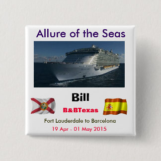 Bóton Quadrado 5.08cm Fascínio Ta