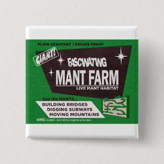 Bóton Quadrado 5.08cm Fazenda de Mant o botão