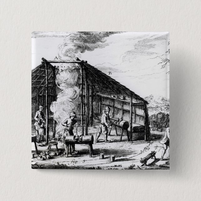 Bóton Quadrado 5.08cm Fazer da obstrução (Frente)