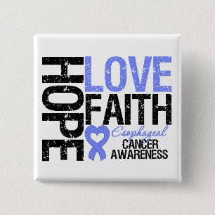 Bóton Quadrado 5.08cm Fé esofágica do amor da esperança do cancer
