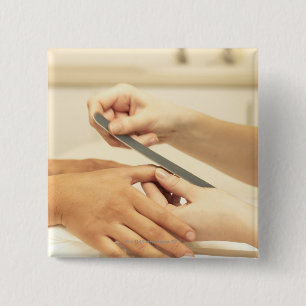 Bóton Quadrado 5.08cm Feche acima do manicure