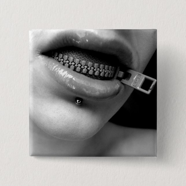 Bóton Quadrado 5.08cm Feche-o botão (Frente)