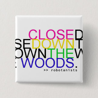 Bóton Quadrado 5.08cm Feche para baixo as madeiras - botão do arco-íris