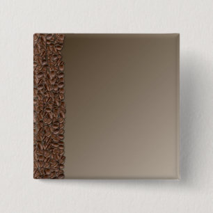 Bóton Quadrado 5.08cm Feijões de café