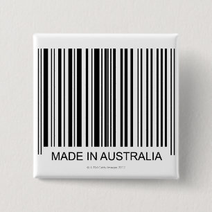 Bóton Quadrado 5.08cm Feito em Austrália