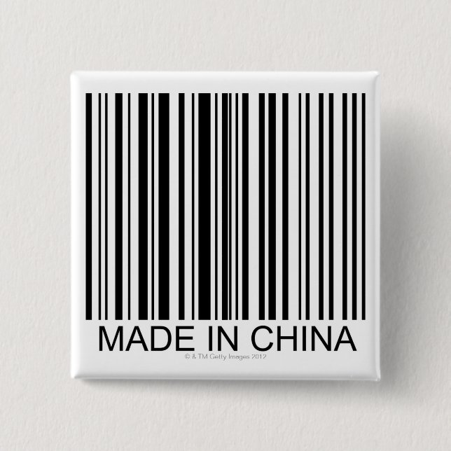 Bóton Quadrado 5.08cm Feito na China (Frente)