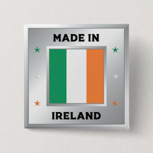 Bóton Quadrado 5.08cm Feito na Irlanda