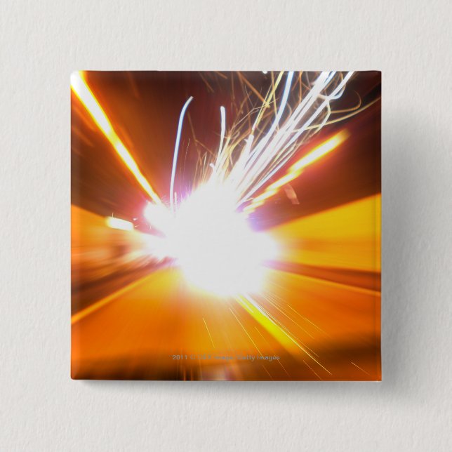 Bóton Quadrado 5.08cm Feixes luminosos e efeitos abstratos (Frente)