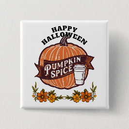Bóton Quadrado 5.08cm Feliz Camisa do Dia das Bruxas