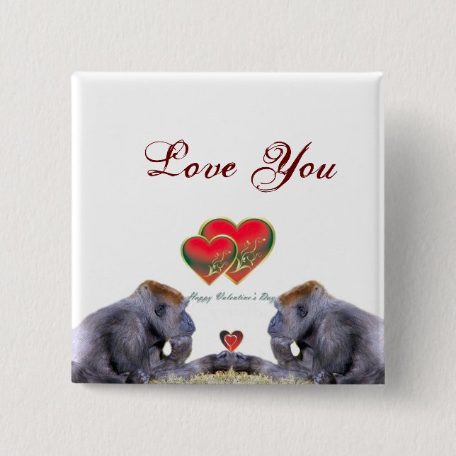 Bóton Quadrado 5.08cm Feliz dia de os namorados_ (Frente)