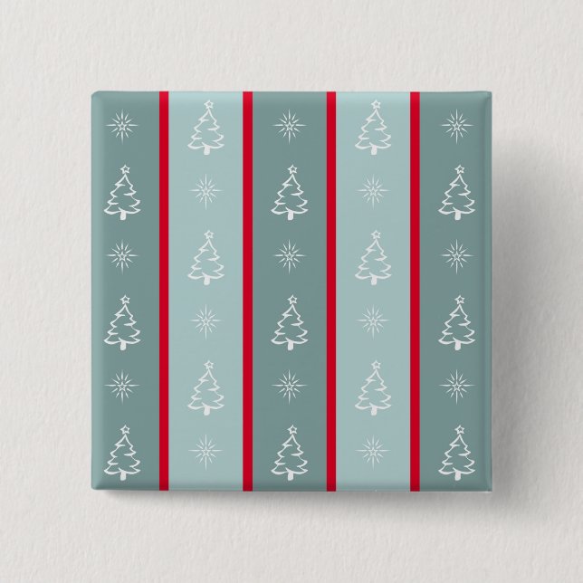 Bóton Quadrado 5.08cm Feliz Natal (Frente)