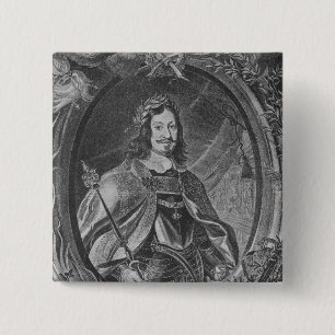 Bóton Quadrado 5.08cm Ferdinand III, imperador romano santamente