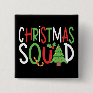 Bóton Quadrado 5.08cm Feriado da Família de Esquadrão de Natal Engraçado