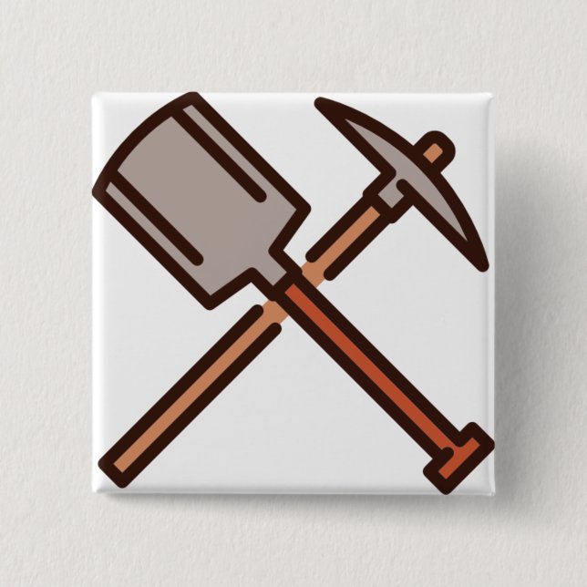 Bóton Quadrado 5.08cm ferramentas (Frente)