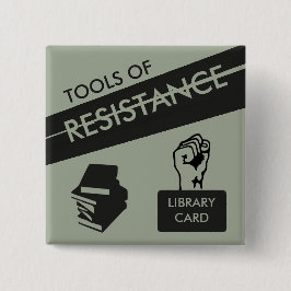 Bóton Quadrado 5.08cm Ferramentas da resistência: Cartão & livros de