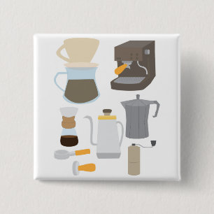 Bóton Quadrado 5.08cm Ferramentas de Cafeteira