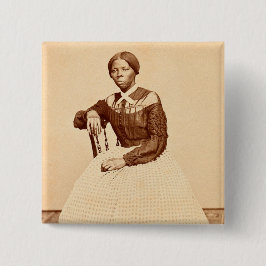 Bóton Quadrado 5.08cm Ferrovia Subterrânea Abolicionista Harriet Tubman