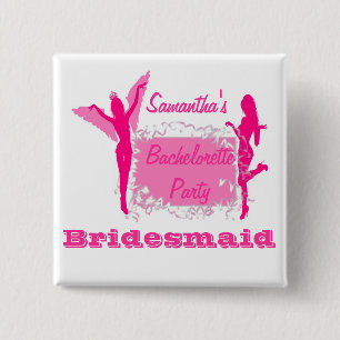 Bóton Quadrado 5.08cm Festa de solteira de bridesmaid personalizada