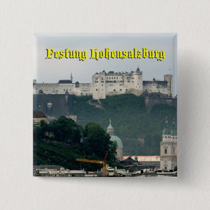 Bóton Quadrado 5.08cm Festung Hohensalzburg, Salzburg Áustria