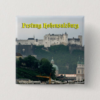 Bóton Quadrado 5.08cm Festung Hohensalzburg, Salzburg Áustria