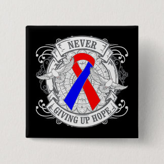 Bóton Quadrado 5.08cm Fibrose Pulmonar Nunca Desiste Da Esperança