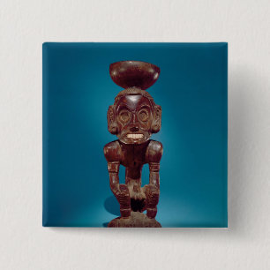 Bóton Quadrado 5.08cm Figura da deidade, República Dominicana