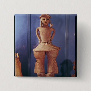 Bóton Quadrado 5.08cm Figura de Haniwa, 250-550