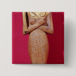 Bóton Quadrado 5.08cm Figura de Shabti do rei do túmulo de Tutankhamun