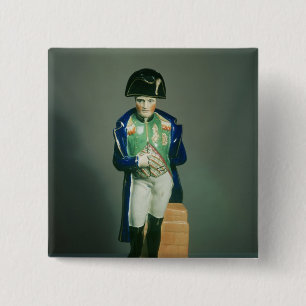 Bóton Quadrado 5.08cm Figura de Staffordshire de Napoleon Bonaparte