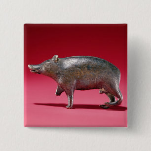 Bóton Quadrado 5.08cm Figura de um varrão