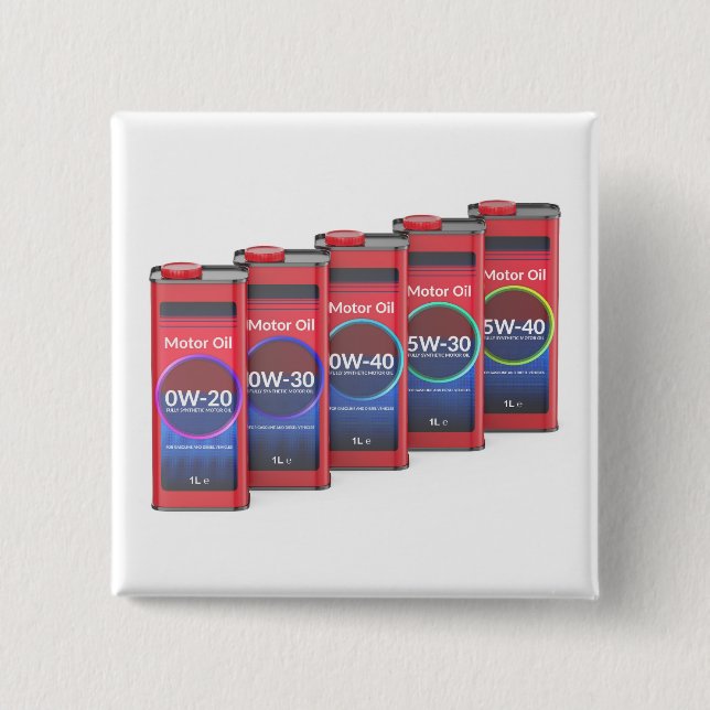 Bóton Quadrado 5.08cm Fila com diferentes óleos automóveis (Frente)
