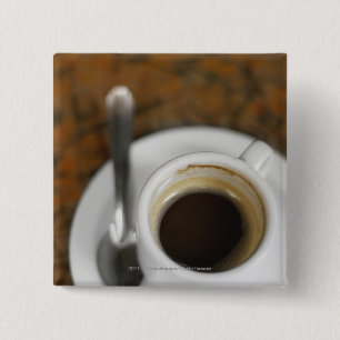 Bóton Quadrado 5.08cm Fim-acima de uma chávena de café 2